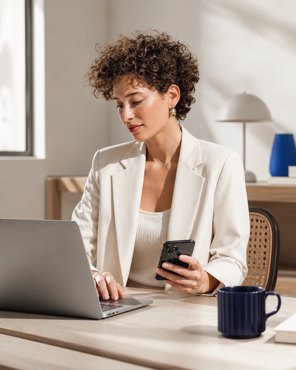 Cliente déclarant son sinistre depuis son ordinateur